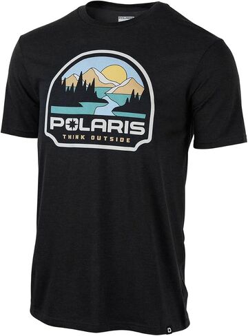 تي شيرت Polaris بأكمام قصيرة نصف قبة للرجال، مقاس كلاسيكي، 50% قطن، 25% بوليستر، 25% حرير صناعي in Saudi Arabia
