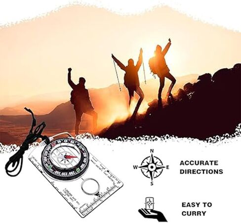 Orienteering Plastic and Metal Compass – Advanced Scout Compass for Hiking, Camping, and Backpacking for Adventurers in Saudi Arabia