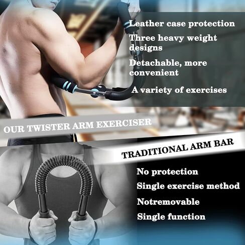 Adjustable Twister Arm Trainer with 2 Grip Pads & Hand Gripper – Arm & Chest Workout Equipment for Men and Women, Muscle & Power Builder Chest Trainer, Home Gym Fitness Strength in Saudi Arabia
