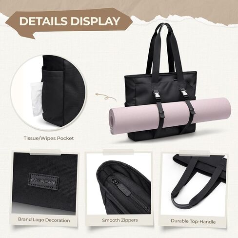 Tennis Tote Bag for Women with Yoga Mat Straps, Racket Holder Bags, 24L Lightweight Sports Bag with Wet Pocket in Saudi Arabia
