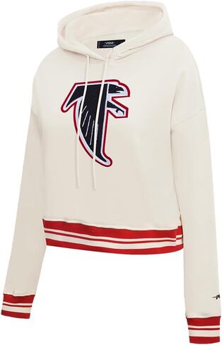بلوفر نسائي من Pro Standard NFL Retro Classics ذو قلنسوة مقصوصة من الخلف من French Terry in Saudi Arabia