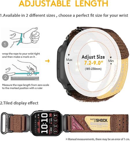 حزام رياضي من النايلون المتين لـ Garmin Venu Sq/Sq 2، Venu 2/3/Plus/Music، حزام ساعة منسوج سريع الجفاف مع إبزيم من الفولاذ المقاوم للصدأ (ليس لـ Venu 2S) in Kuwait