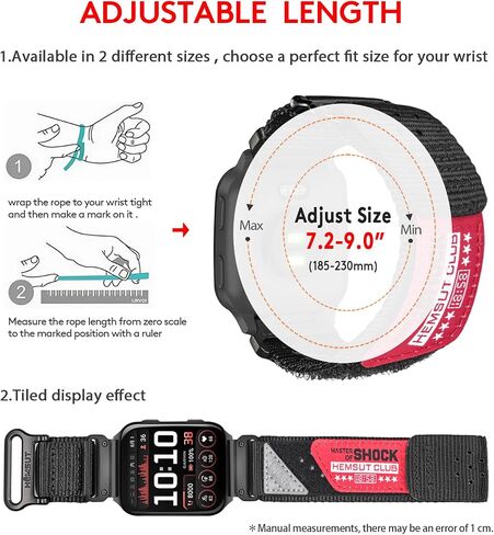 حزام رياضي من النايلون المتين لـ Garmin Venu Sq/Sq 2، Venu 2/3/Plus/Music، حزام ساعة منسوج سريع الجفاف مع إبزيم من الفولاذ المقاوم للصدأ (ليس لـ Venu 2S) in Kuwait