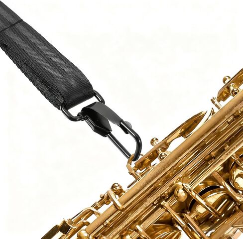 Alto Saxophone Neck Strap, Soft Leather Padded, Alto Sax Neck Strap for Tenor Sax Bass Clarinet Baritone Soprano Saxophone Accessories in Saudi Arabia