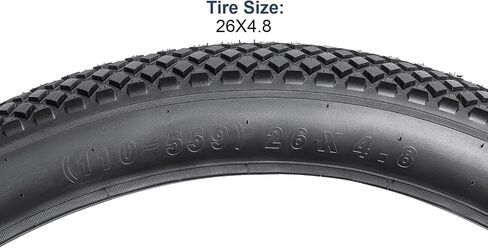 YUNSCM 2 قطعة 26 بوصة إطارات دراجة كهربائية لجميع التضاريس 26x4.80/110-559 متوافقة مع إطارات الدراجات جميع التضاريس 26x4.50 26x4.6 26 x 4.80 26x5.0 (Y-1297) in Saudi Arabia