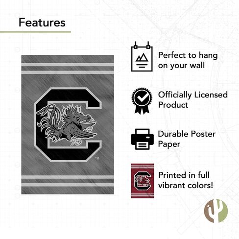 ملصق جامعة كاليفورنيا الجنوبية لصبار الصحراء Gamecocks USC مقاس 11 × 17 بوصة ديكور غرفة المكتب ومعدات المعجبين الرسمية (11 × 17، الإصدار 3) in Saudi Arabia