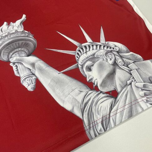 4th of July Men's Basketball Jersey with Statue of Liberty USA Patriotic White Red Blue Basketball Shirt for Independence Day in Saudi Arabia