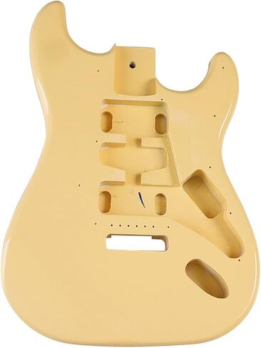 Strat Guitar Body Unfinished Poplar Wood Light Yellow Glossy Electric Guitar Blank Diy Part Replacement Guitar Accessory Modification in Saudi Arabia