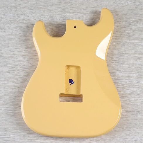 Strat Guitar Body Unfinished Poplar Wood Light Yellow Glossy Electric Guitar Blank Diy Part Replacement Guitar Accessory Modification in Saudi Arabia