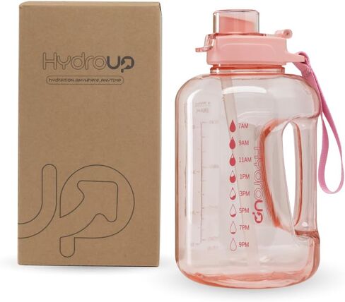 Sport Jug 58oz – Large Clear Plastic Water Jug with 2-in-1 Straw & Chug Lid, Motivational Time Markers, BPA-Free, Leakproof in Saudi Arabia