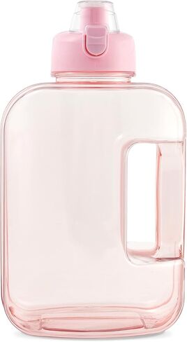 Pink Large Water Bottle, Plastic Reusable Water Bottle Water Jug with Locking, Leak Proof Lid in Saudi Arabia