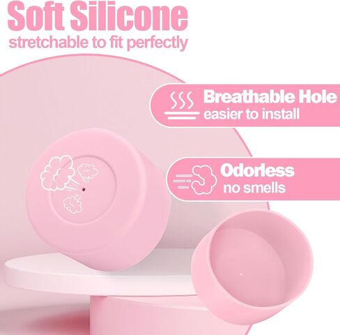 Mity rain 2PCS Silicone Boot for Owala FreeSip Twist Water Bottle, Anti-Slip, Noise-Reducing,Prevents Scratches(24 oz light pink) in Saudi Arabia
