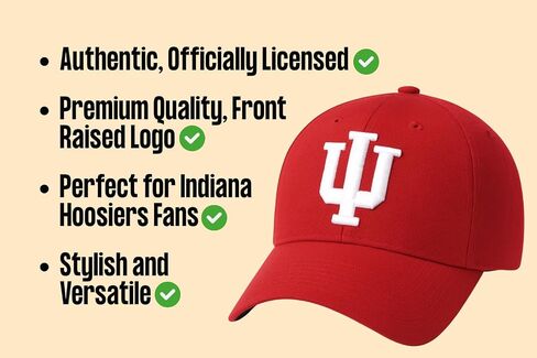 Officially Licensed University Indiana MVP Hat Classic Adjustable Embroidered Team Logo Structured Cap in Saudi Arabia