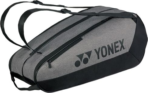 YONEX Team Racquet Bag with YKK Zippers & Multiple Storage Compartments - Durable Lightweight Tennis Bag for Up to 6 Racquets, Gray/Black in Saudi Arabia