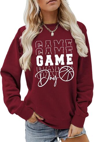 سويت شيرت كرة السلة Game Day - قمصان رياضية للسيدات - قمصان كرة السلة ماما - هدايا يوم اللعبة in Kuwait