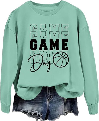 سويت شيرت كرة السلة Game Day - قمصان رياضية للسيدات - قمصان كرة السلة ماما - هدايا يوم اللعبة in Saudi Arabia