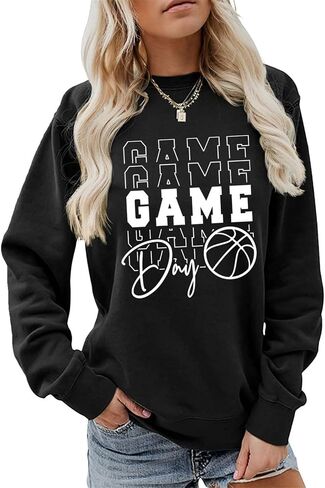 سويت شيرت كرة السلة Game Day - قمصان رياضية للسيدات - قمصان كرة السلة ماما - هدايا يوم اللعبة in Kuwait