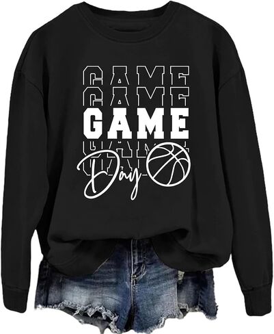 سويت شيرت كرة السلة Game Day - قمصان رياضية للسيدات - قمصان كرة السلة ماما - هدايا يوم اللعبة in Kuwait