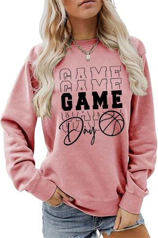 سويت شيرت كرة السلة Game Day - قمصان رياضية للسيدات - قمصان كرة السلة ماما - هدايا يوم اللعبة in Kuwait