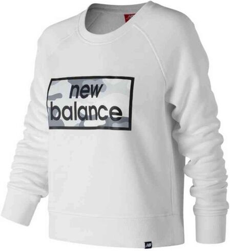 New Balance Womens Essentials Linear Pullover Scoop Neck Sweatshirt Color Choice in Saudi Arabia
