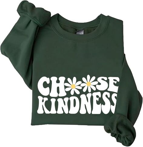 Choose Kindness Sweatshirt Positive Vibes Crewneck Sweatshirt Womens Inspirational Gift in Saudi Arabia