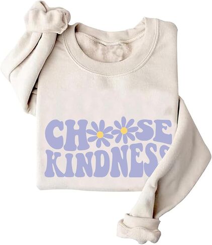 Choose Kindness Sweatshirt Positive Vibes Crewneck Sweatshirt Womens Inspirational Gift in Saudi Arabia