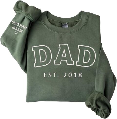 NAZENTI Personalized Flower Sweatshirt for Women, Embroidered Grandma Gift in Saudi Arabia