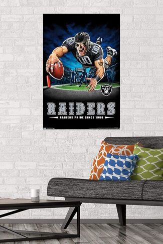 Trends International NFL Las Vegas Raiders – End Zone 20 Wall Poster, 22.375" x 34", Poster & Mount Bundle in Saudi Arabia