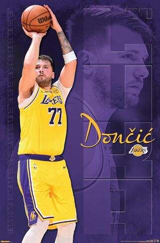 Trends International NBA Los Angeles Lakers - Luka Doncic 25 Wall Poster, 22.4L x 14.7W, Premium Unframed Version in Saudi Arabia