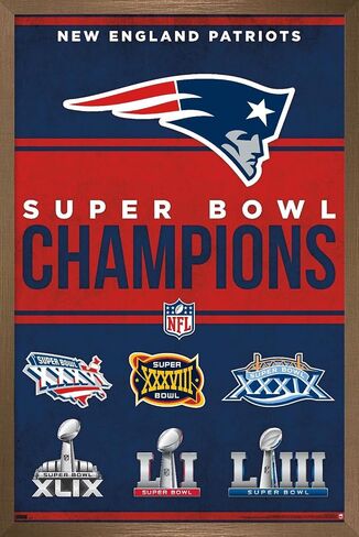 NFL New England Patriots - Champions 23 Wall Poster, 34L" x 22.4W", Unframed Version in Saudi Arabia