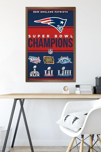 NFL New England Patriots - Champions 23 Wall Poster, 34L" x 22.4W", Unframed Version in Saudi Arabia