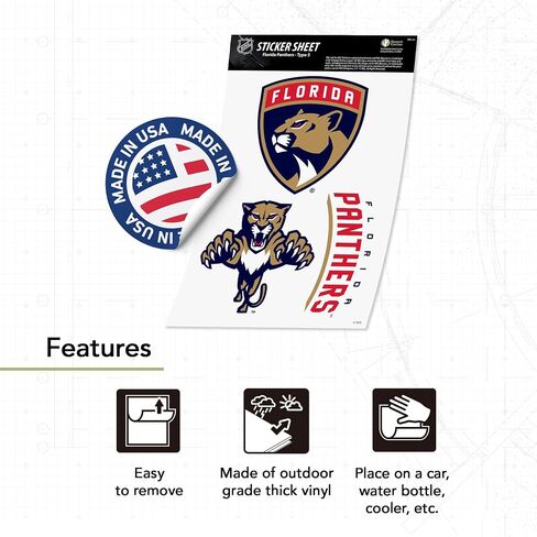 Desert Cactus Florida Panthers Sticker NHL Team National Hockey League Vinyl Decal Laptop Water Bottle Car Scrapbook (Type 5-1) in Saudi Arabia
