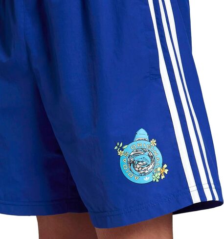 adidas Men's Graphic Stoked Fish Swim Shorts, Bold Blue in Saudi Arabia