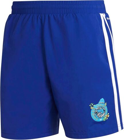 adidas Men's Graphic Stoked Fish Swim Shorts, Bold Blue in Saudi Arabia