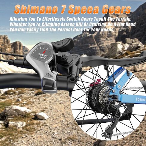 Electric Bike Adults​​ 24in Fat Tire Mountain ​​Electric Bike 5800W​​ Peak 46MPH 75Miles​​​ 52V 32Ah Removable Battery 7-Speed ​​Commuter E-Bikes All-Terrain Step-Thru EBike Long Range in Saudi Arabia