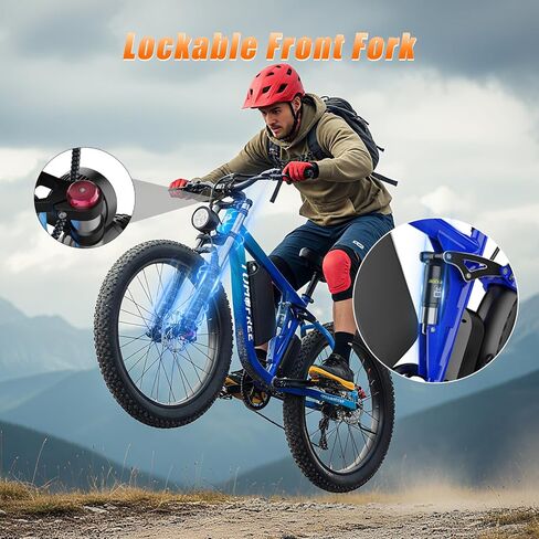 Electric Bike Adults​​ 24in Fat Tire Mountain ​​Electric Bike 5800W​​ Peak 46MPH 75Miles​​​ 52V 32Ah Removable Battery 7-Speed ​​Commuter E-Bikes All-Terrain Step-Thru EBike Long Range in Saudi Arabia