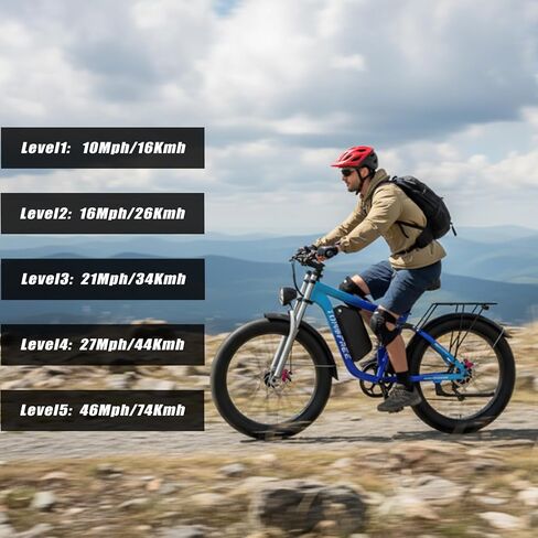 Electric Bike Adults​​ 24in Fat Tire Mountain ​​Electric Bike 5800W​​ Peak 46MPH 75Miles​​​ 52V 32Ah Removable Battery 7-Speed ​​Commuter E-Bikes All-Terrain Step-Thru EBike Long Range in Saudi Arabia