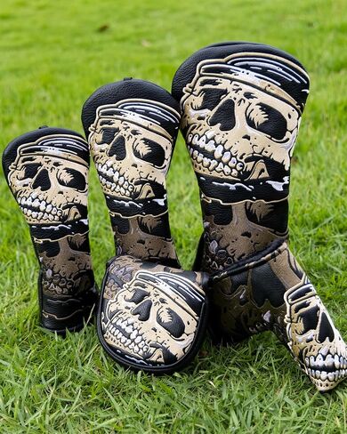 Golf Club Head Covers,1pc Mallet Putter Golf Headcovers for Woods, PU Leather with Advanced Embroidery for Most Brands in Saudi Arabia
