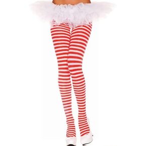 MUSIC LEGS Women's 2 Pack Opaque Striped Plus Size Tights