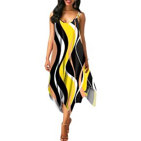 PaladMom Women's Casual Faux Wrap Maxi Dresses V Neck Short Sleeve Swing Flowy Ruffle Long Kimono Dress with Belt