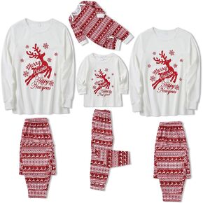 SANMIO Family Christmas Pajamas Matching Sets Moose Plaid Xmas Pjs Family Couples Kids Baby Women Men Sleepwear