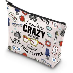 TSOTMO Dispensing Opticians Gift Optometry Gift Eyeglasses Makeup Bag Knowledge Lovers Gifts (YOUR GLASSES)