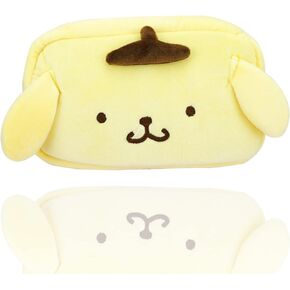 Cartoon Cosmetic Bag With Zipper,Kawaii Plush Makeup Bag,Cute Brush Organizer Toiletry Bag for Women Girls(Yellow)
