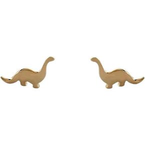 COLORFULBLING Tiny Dinosaur Stud Earrings S925 Sterling Silver Minimalist Mini Animal Statement Earring Studs Cartilage Tragus Piercing Jewelry Gifts for Women Little Girls Sensitive Ears(silver)