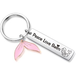 Swim Keychain Mermaid Tail Jewelry Personalized Mermaid Print Accessories Best Friend Keychain