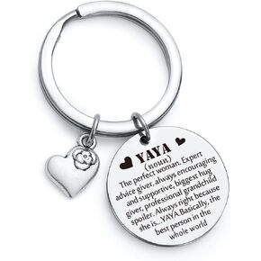 Yaya Anniversary Jewelry Nana Keychain Mamaw Keychain Grandma Gifts For Mother Gifts Gigi Jewelry