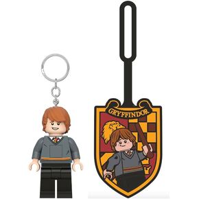 LEGO Harry Potter Ronald Weasley Keychain Light and Bag Tag Bundle