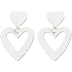 Delicate Double Hearts Drop Earrings Chic Bohemian Hollow Love Heart Dangle Earrings For Women Gifts Valentine's Day
