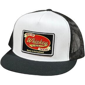 WHISKEY BENT HAT CO. The Caddie Adjustable Snapback (White/Black) in Saudi Arabia