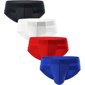 WINDAY Men Briefs Ice Silk Low Rise Bikini Briefs and Breathable Underwear B606